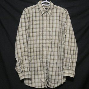 SAVANE | medium | Checkered Button Down Casual Shirt | 100% Cotton | GUC